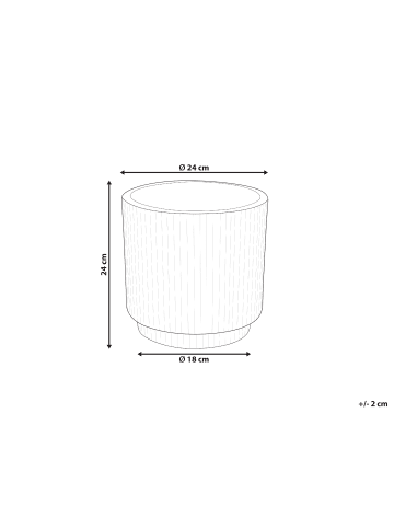 Beliani Outdoor Blumentopf DARIA in Weiß - (W) 24 x (H) 24 x (L) 24 cm