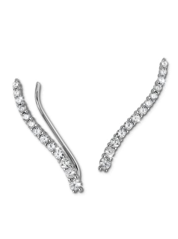 SilberDream Ohrringe 925 Sterling Silber Ear Cuff 13 kleine Zirkonias Ohrklemme