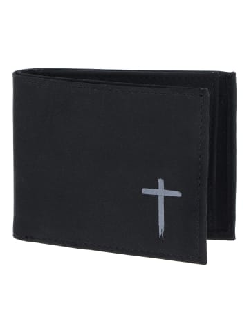oxmox New Cryptan Geldbörse RFID Schutz 11 cm schwarz-freedom cross grey