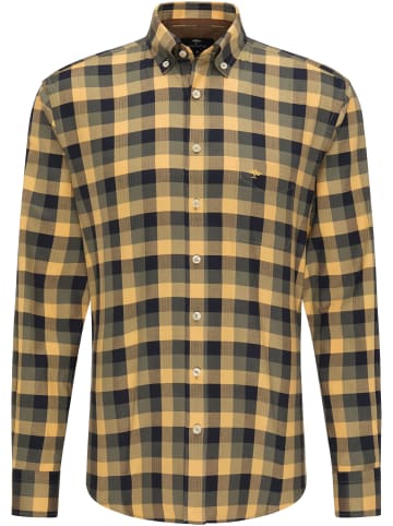 FYNCH-HATTON Casual-Fit Karohemd in Mustard check