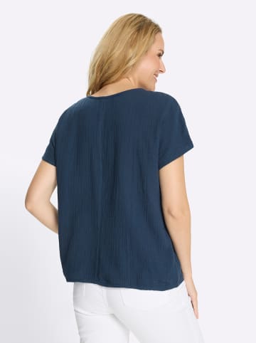 Sieh an! Schlupfbluse in dunkelblau