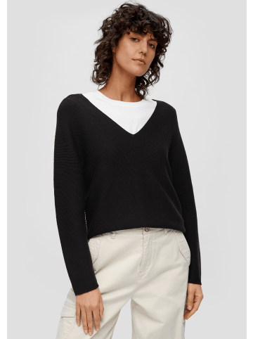 s.Oliver Strickpullover langarm in Schwarz