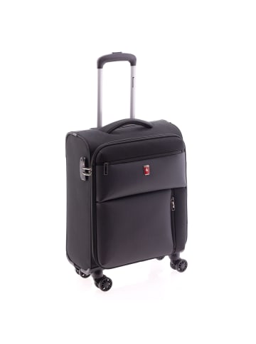 Gladiator 3700 4 Rollen Kabinentrolley 55 cm mit Dehnfalte black