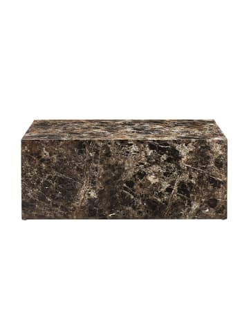 SalesFever Couchtisch modern rechteckig 90x60 cm Marmoroptik in Braun