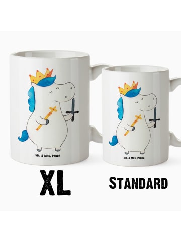 Mr. & Mrs. Panda Keramiktasse Einhorn König mit Schwert ohne Spruch in Weiß
