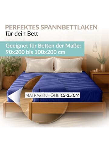 Carpe Sonno Edel-Jersey Spannbettlaken in Royal-Blau