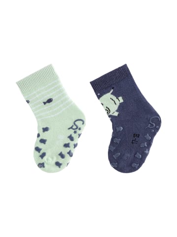 Sterntaler ABS Krabbelsocken 2er-Pack Nilpferd in helles grün
