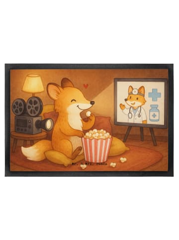 Mr. & Mrs. Panda Türvorleger Fuchs Filme gucken Design ohne Spruch in Weiß