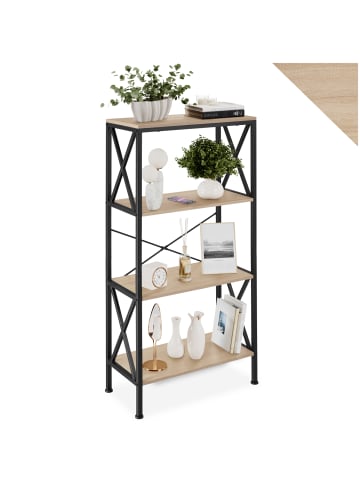 tectake Standregal, 4 Ebenen, inklusive Kippschutz, 61,5 x 31,5 x 133,5 cm