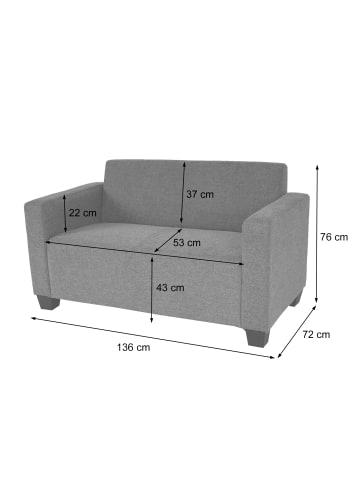 MCW 2er Sofa Moncalieri, Braun