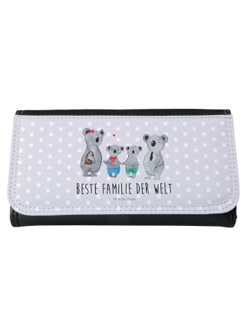 Mr. & Mrs. Panda Damen Portemonnaie Koala Familie zwei mit Spruch in Grau Pastell