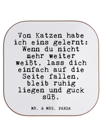 Mr. & Mrs. Panda Untersetzer Gläser Von Katzen habe ich... mit S... in Weiß