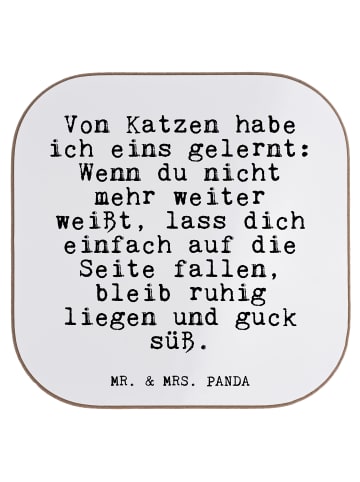 Mr. & Mrs. Panda Untersetzer Von Katzen habe ich... mit Spruch in Weiß