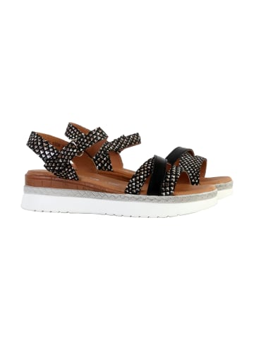Divine Factory Flache Sandale aus TDF-Leder Alénoa Schwarz