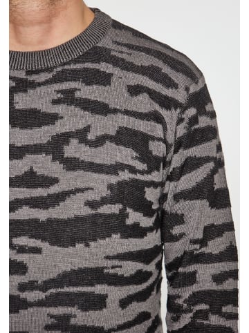 TUFFSKULL Pullover in SCHWARZ GRAU MELANGE