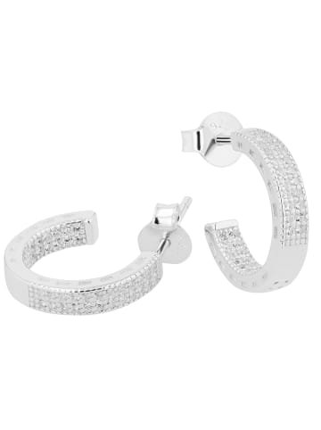 Adeliás Damen Ohrringe – Ohrstecker aus 925 Silber mit Zirkonia in silber