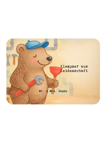 Mr. & Mrs. Panda Magnet Klempner Leidenschaft Design mit Spruch in Weiß