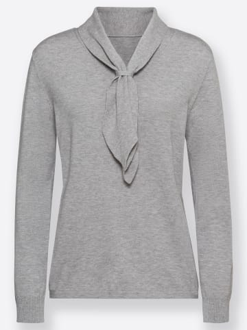 WITT WEIDEN Langarm-Pullover in steingrau-meliert