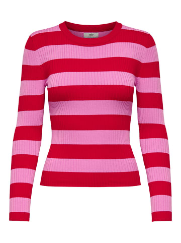 JDY Rundhalspullover 'Plum' in Rot