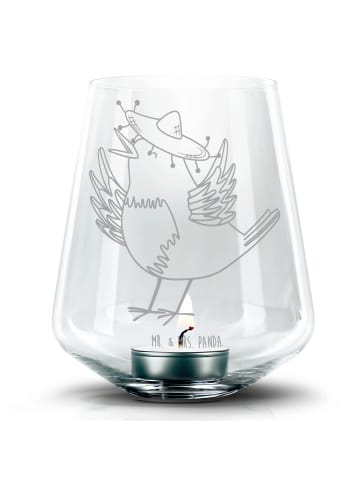 Mr. & Mrs. Panda Windlicht Rabe Sombrero ohne Spruch in Transparent