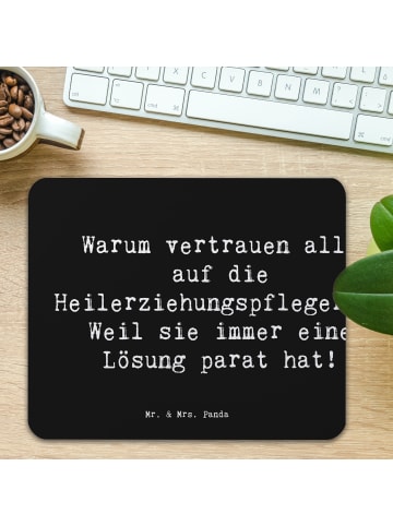 Mr. & Mrs. Panda Mouse Pad Spruch Heilerziehungspflegerin Lösung... in Schwarz