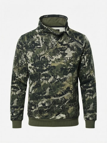 KOROSHI Sweatshirt aus Baumwoll. Muster in khaki