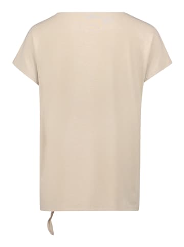 Betty Barclay Halbarm-Shirt mit Schleifenknoten in Grau Beige