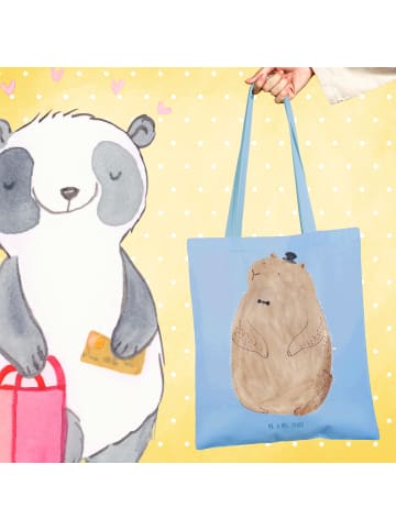Mr. & Mrs. Panda Tote Bag Murmeltier ohne Spruch in Sky Blue