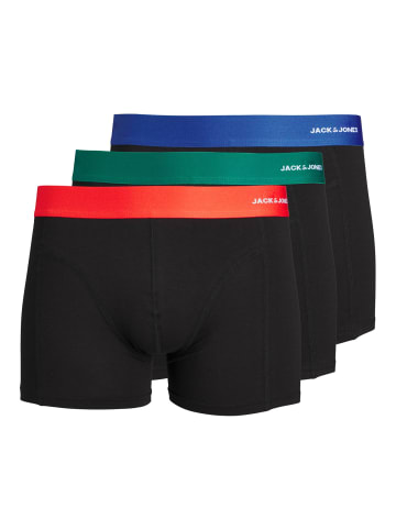 Jack & Jones 3-er Stück Pack Boxershorts Trunks Set Retro Unterwäsche JACLUCAS in Schwarz-3