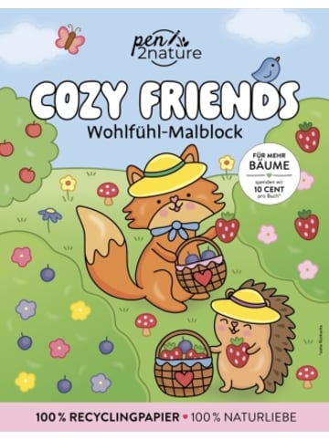 Pen2nature Buch - Cozy Friends: Wohlfühl-Malblock Cozy Coloring | Ausmalen und entspa