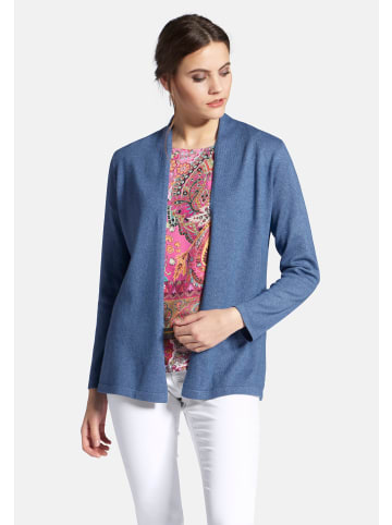 PETER HAHN Strickcardigan Silk/Cashmere in JEANSBLAU-MELANGE