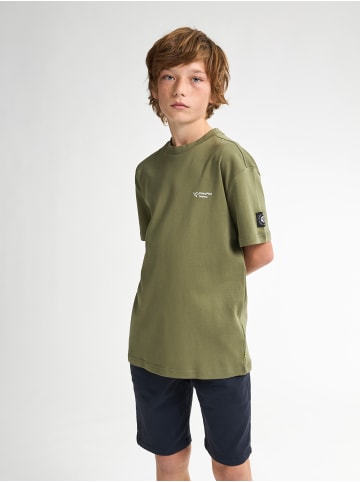 Petrol Industries T-Shirt mit Logo Flamingview in Grün
