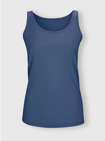 WITT WEIDEN Achselhemd in marine + jeansblau + mint