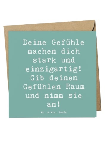 Mr. & Mrs. Panda Glückwunschkarte Spruch Emotionen ausdrücken mi... in Meeresbrise