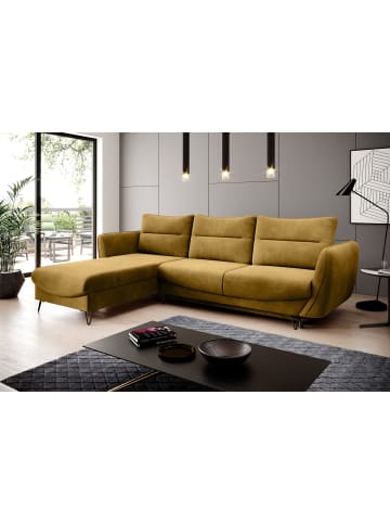 MF Design Sonic Recamiere Links in Senfgelb -  (L) 276 x (B) 276 x (H) 100 cm