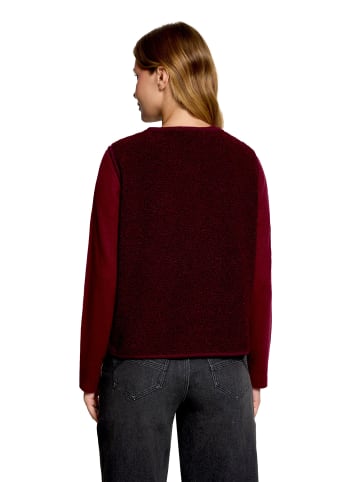 BETTY & CO Plüschweste mit Knöpfen in Fall Burgundy