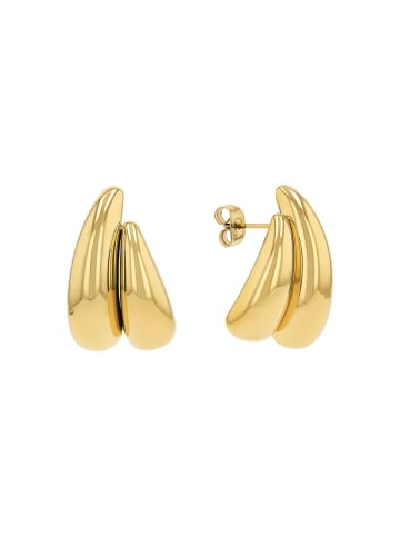 Amor Creolen Edelstahl, IP gold in gold
