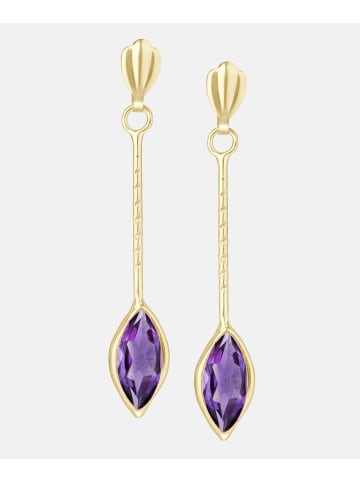Vanlere Ohrhänger aus 375 Gelbgold mit Amethyst