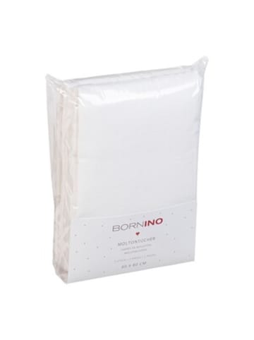 Bornino 2er-Pack Moltontücher 80x80 cm in Weiß