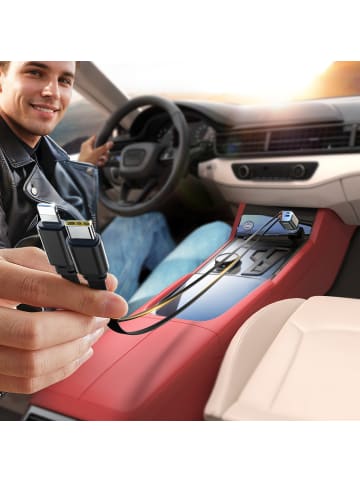 Joyroom JR-CCL05 30W 4in1 Autoladegerät mit Einziehkabeln Grau