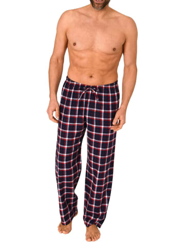 NORMANN Flanell Schlafanzug Pyjama Hose Karo - 76578 in rot
