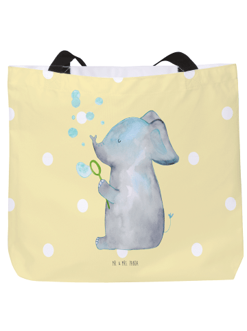 Mr. & Mrs. Panda Shopper Elefant Seifenblasen ohne Spruch in Gelb Pastell