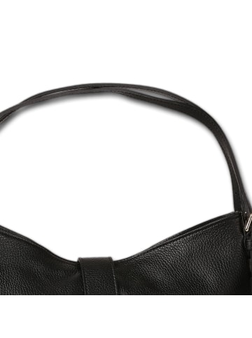 Toscanto Leder Schultertasche Toscanto Tasche schwarz ca. 37cm