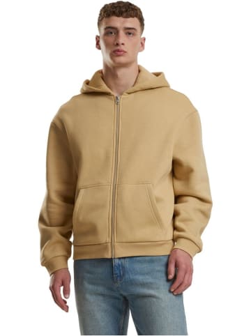 Urban Classics Sweatshirt FLUFFY ZIP in Beige