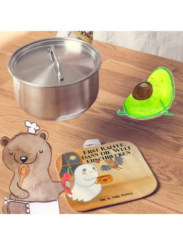 Mr. & Mrs. Panda Ofenhandschuhe Gespenst Kaffee Design mit Spruch in Weiß