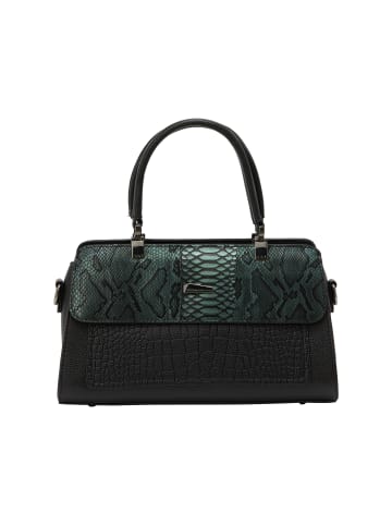 faina Women Handbag in Black Green