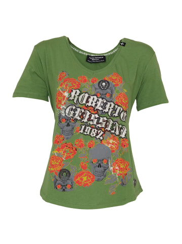 Roberto Geissini Flower T-Shirt Khaki