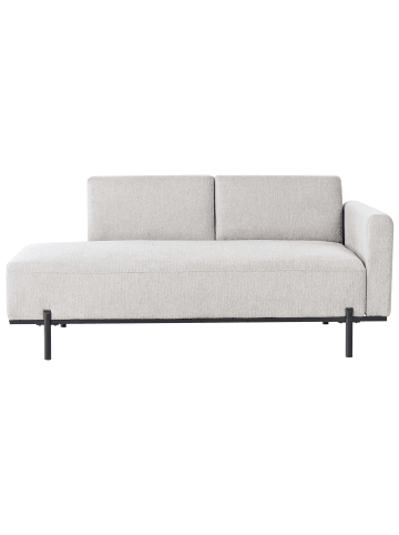 Beliani Chaiselongue SAVASSE in Grau/Schwarz - (W) 170 x (H) 78 x (L) 85 cm