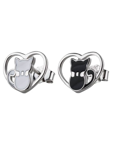 schmuck23 Silber Ohrringe 925 Katze 0,7 cm x 0,8 cm