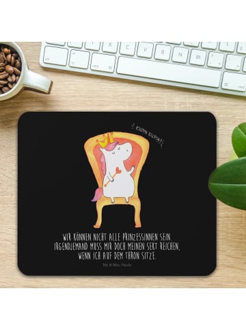 Mr. & Mrs. Panda Maus-Pad Einhorn Prinzessin mit Spruch in Schwarz
